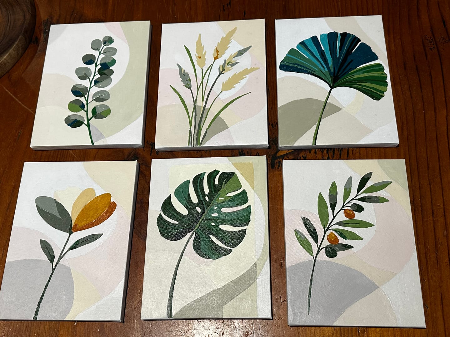 Customer photo review of 6 Mini Paintings - Botanical Set