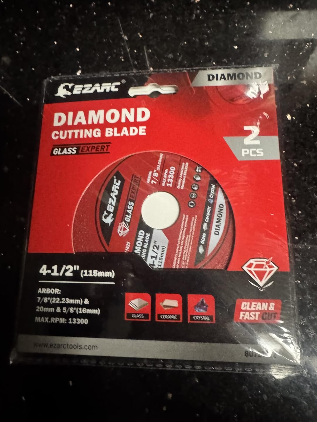 Customer photo review of Glass Cutting Disc 2-Pack For Ceramic Tile, Glass, Crystal, Porcelain