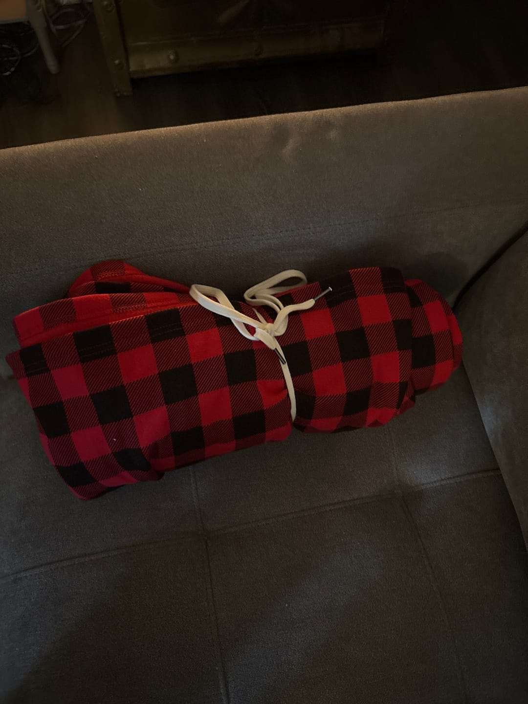 Customer photo review of 80Eighty® Red Plaid Blanket