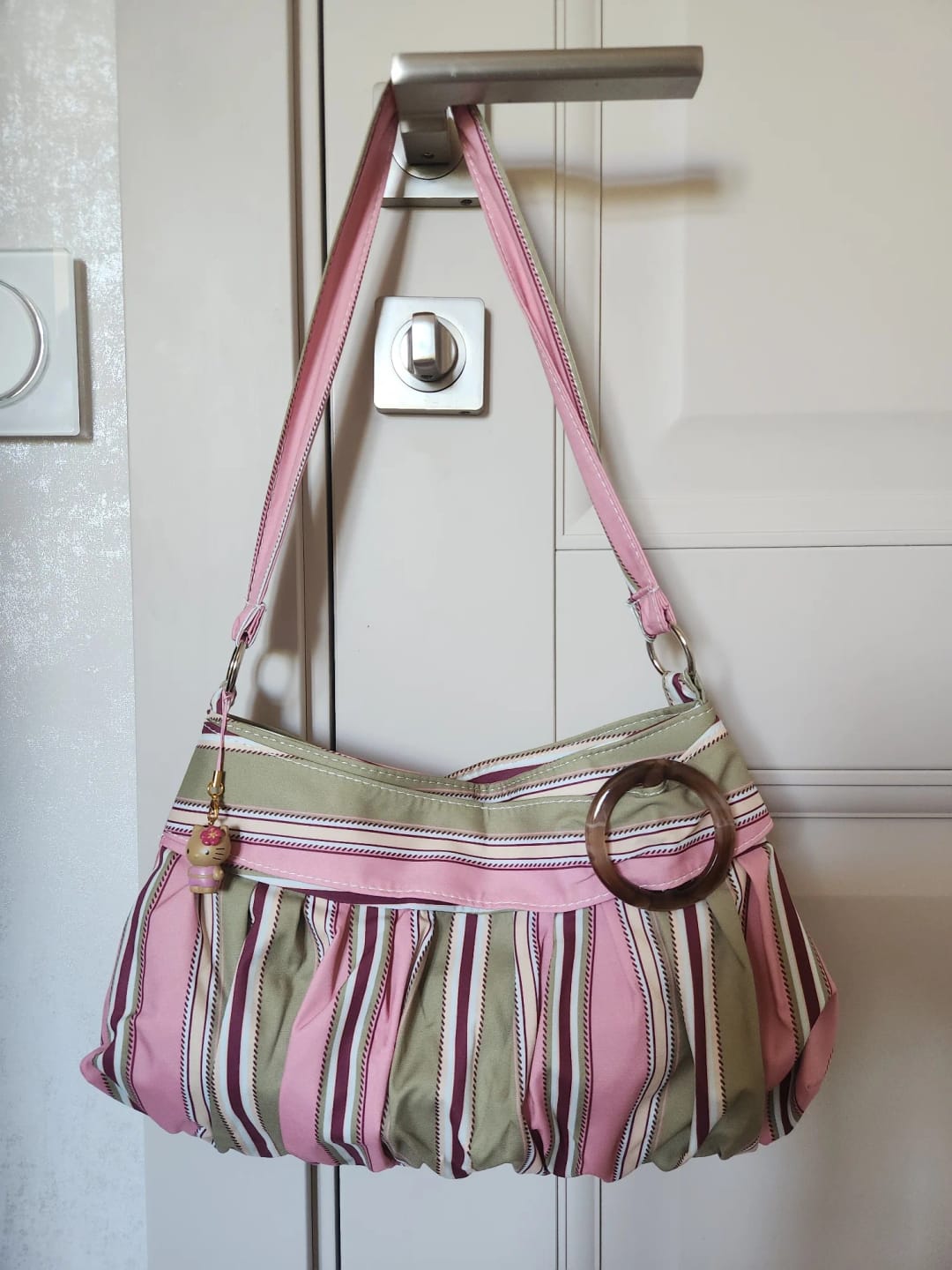 Customer photo review of Sophia Striped Shoulder Bag
