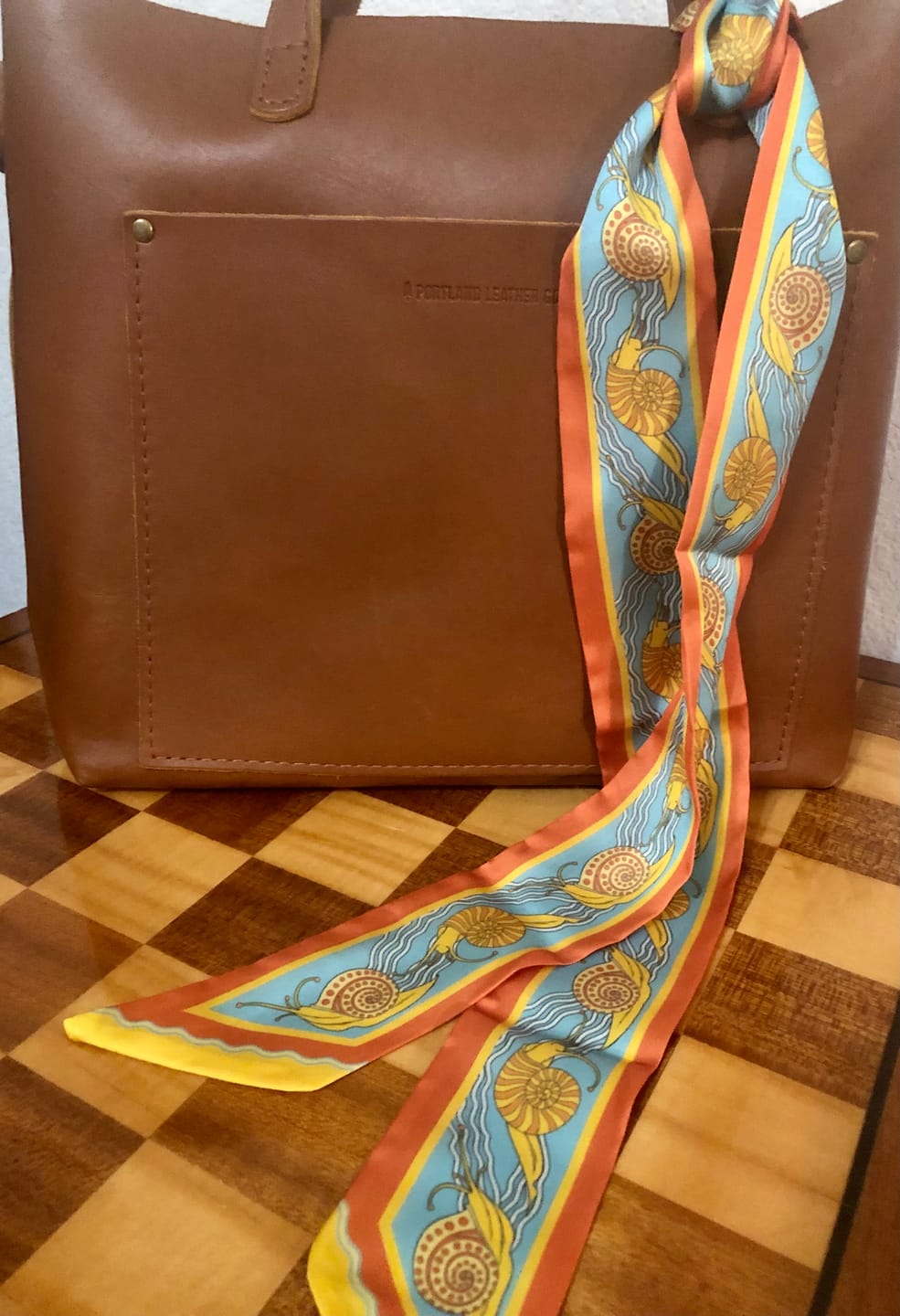 Customer photo review of Snail Trail Skinny Scarf