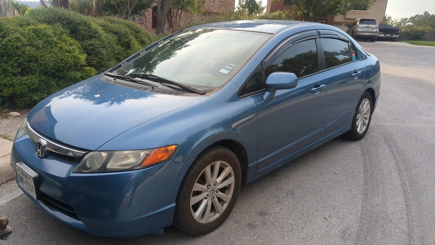 Customer photo review of Fit 2006-2011 Honda 8TH CIVIC SEDAN 3D Mugen Style Vent Window Visors Rain Sun Wind Guards Shade Deflectors
