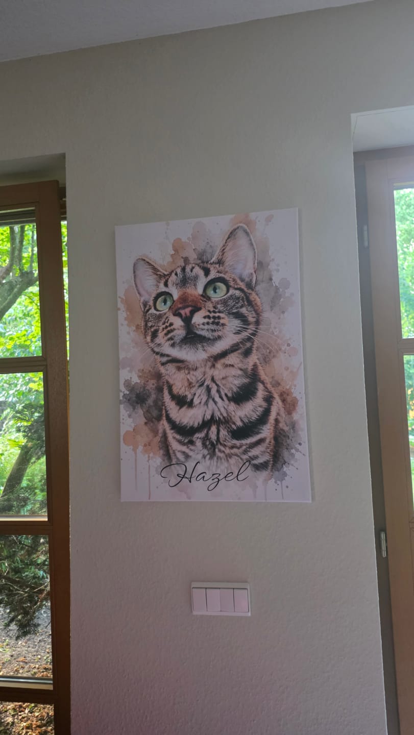 Customer photo review of Dein Haustier als Kunstwerk – mit Live-Vorschau, als Poster oder Leinwand
