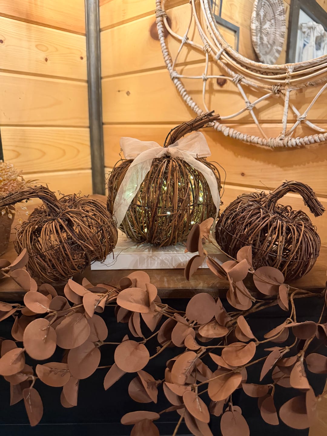 Customer photo review of Rustic Twig Pumpkin Decor | Small