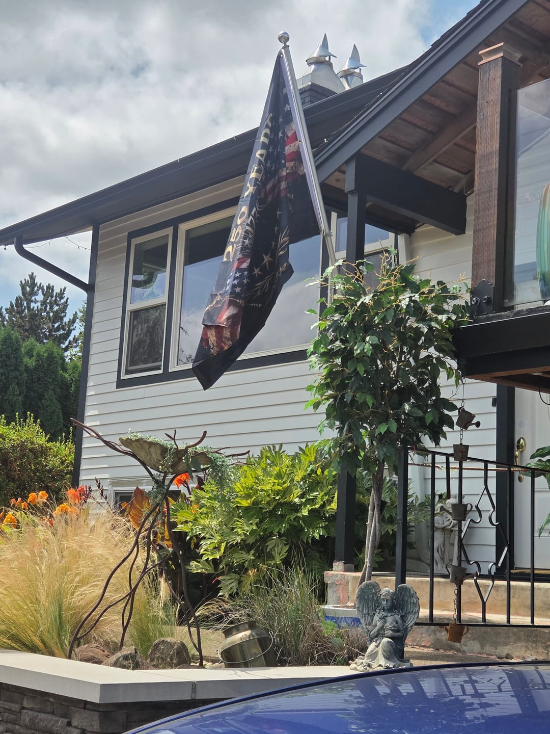 Customer photo review of The Eagle Rises: America 250th Anniversary Flag