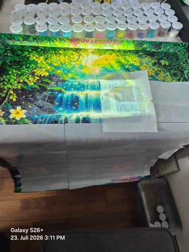 Customer photo review of 5D Diamond Painting – Paradiesischer Wasserfall Eden