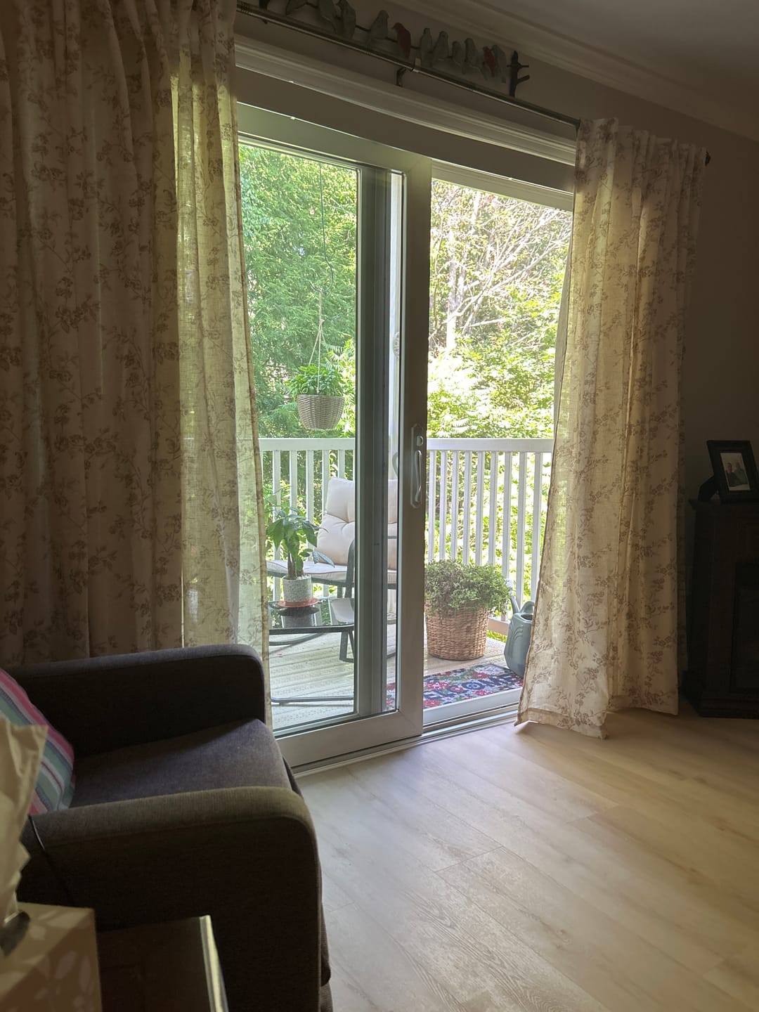 Customer photo review of Vine Blossom Linen Blend Curtains