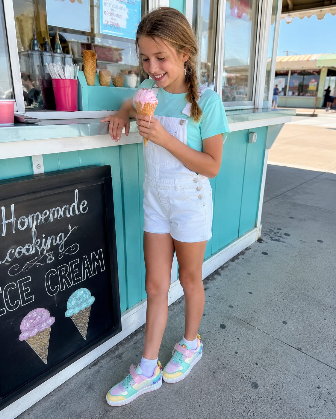 Customer photo review of Lucky Step Kids Glitter Bead Sneakers