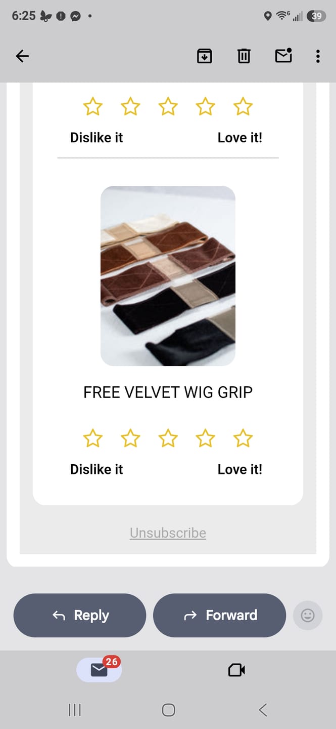 Customer photo review of FREE VELVET WIG GRIP
