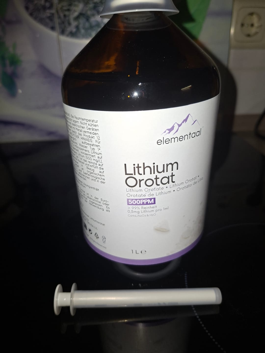 Customer photo review of Elementaal® Lithium Orotat | inkl. Dosierspritze, Messbecher & Pipette