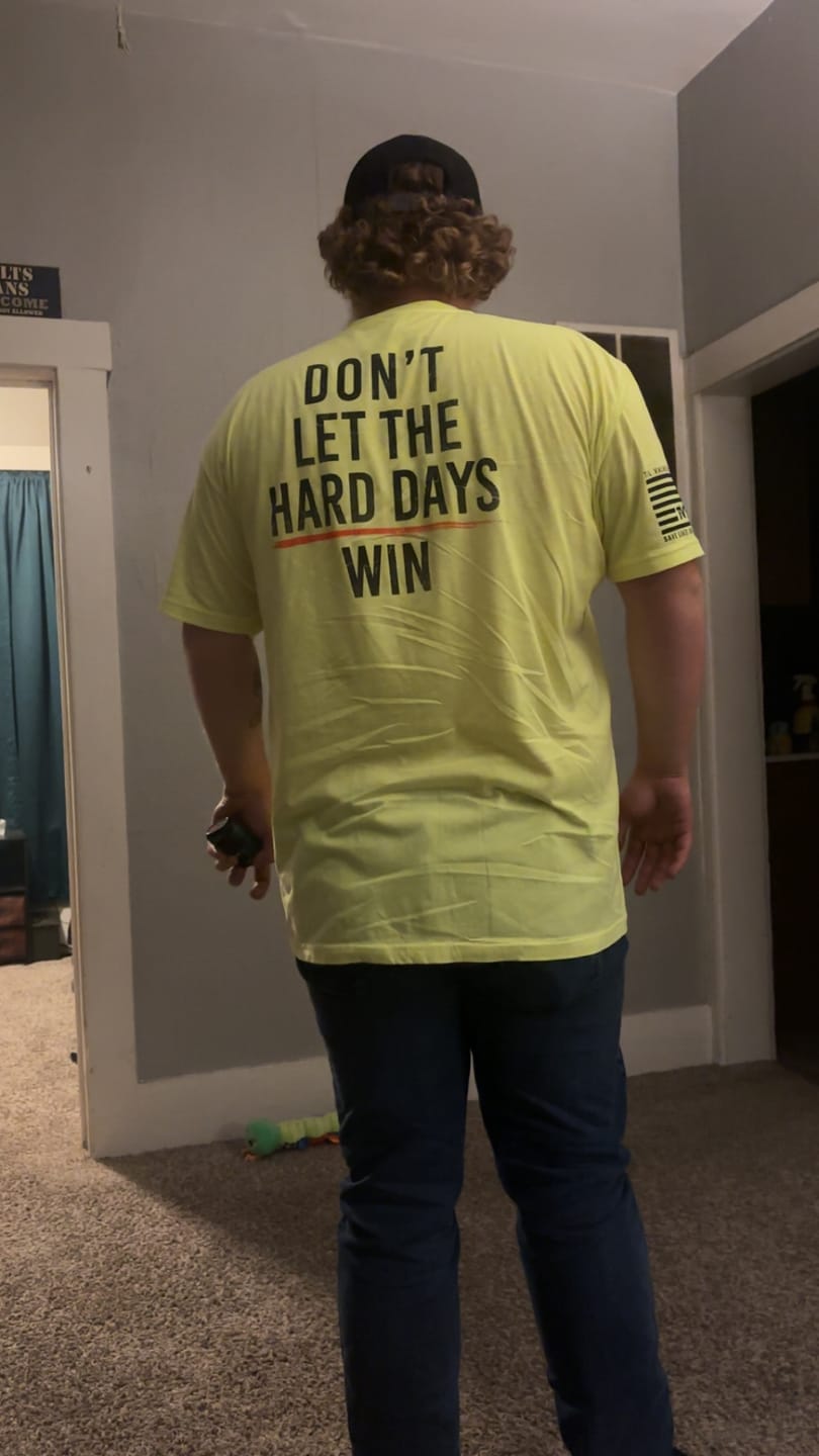 Customer photo review of Hard Days - Neon Yellow