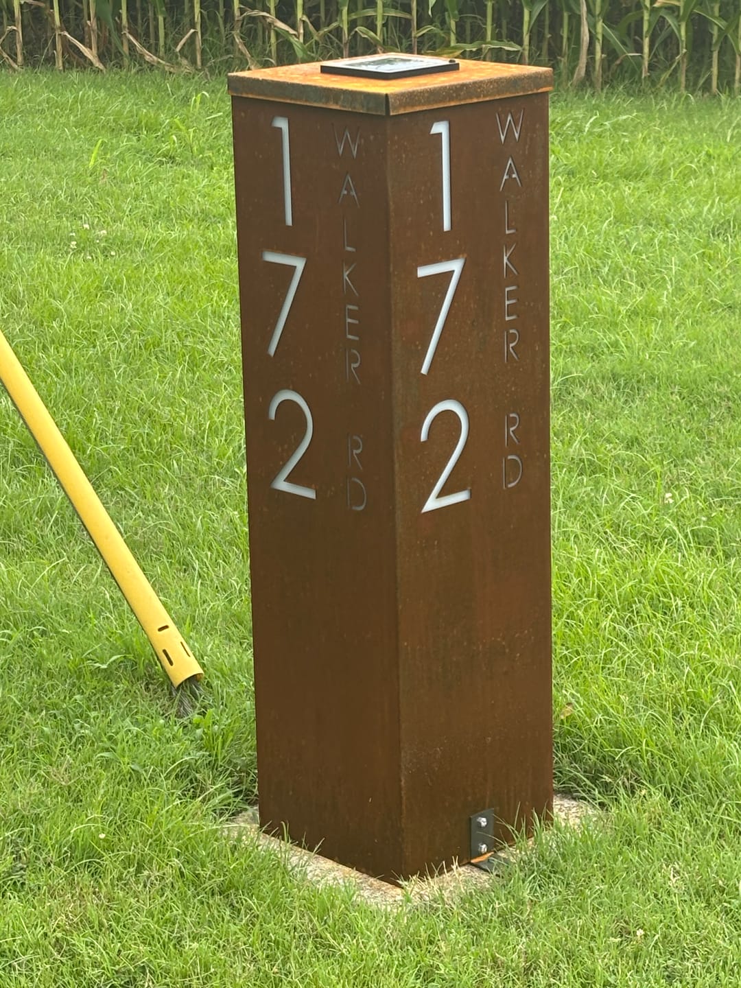 Customer photo review of Address Column - White Translucent Plexiglass Backing Upgrade