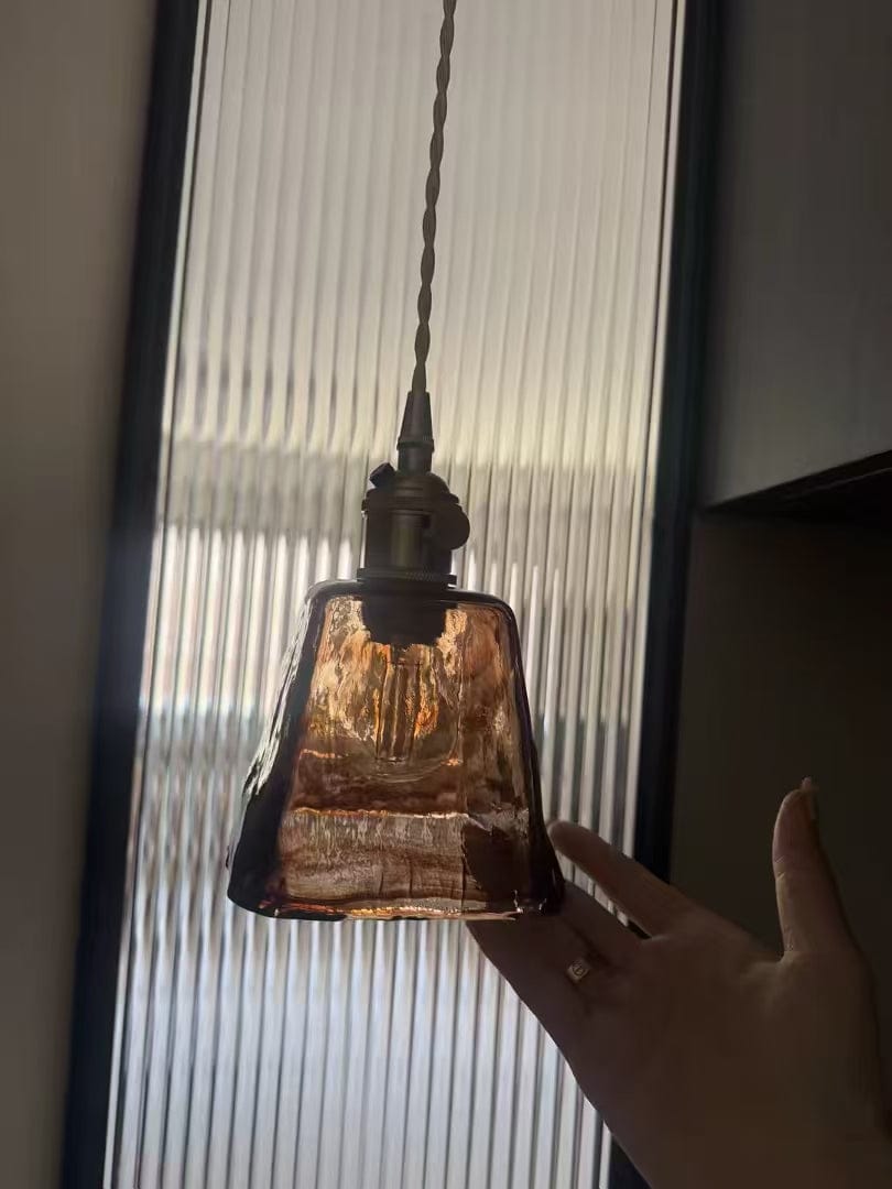 Customer photo review of Classic Starfire Glass Table Pendant Light