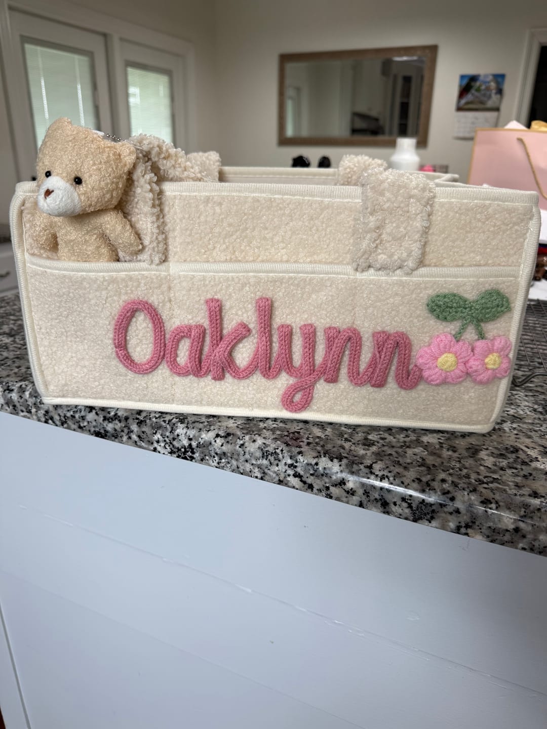Customer photo review of K&C - Personalized Baby Storage Basket