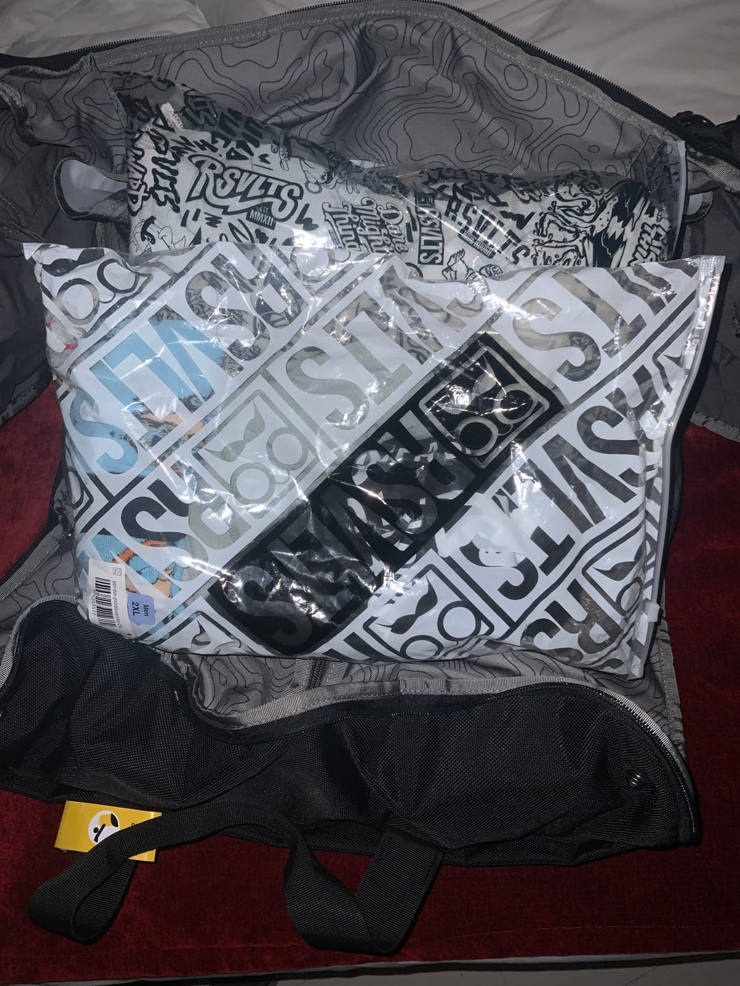 Customer photo review of Black – Garment Duffel