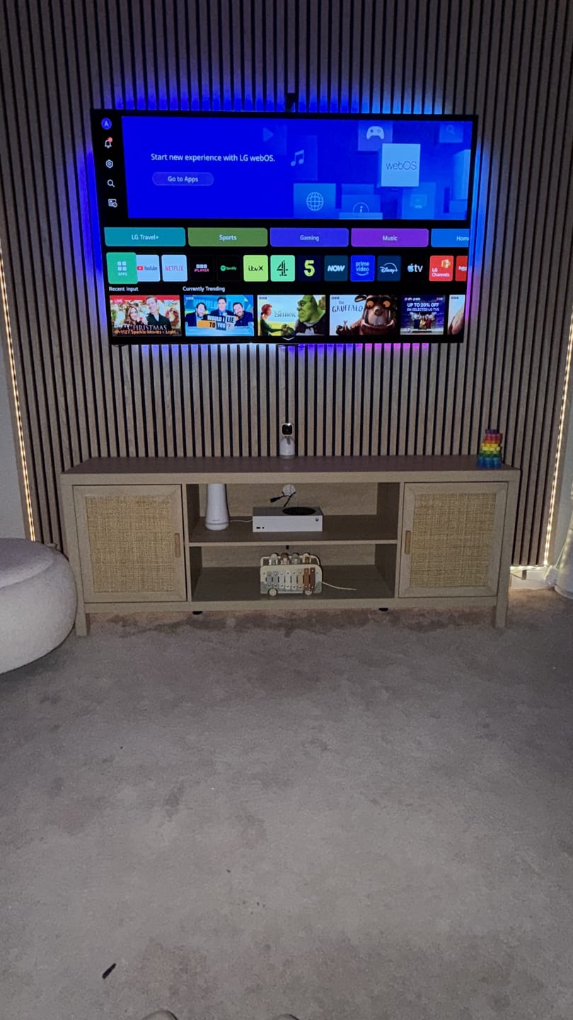 Customer photo review of SlatWall Acoustic Natural Oak Slatted Wall Panel