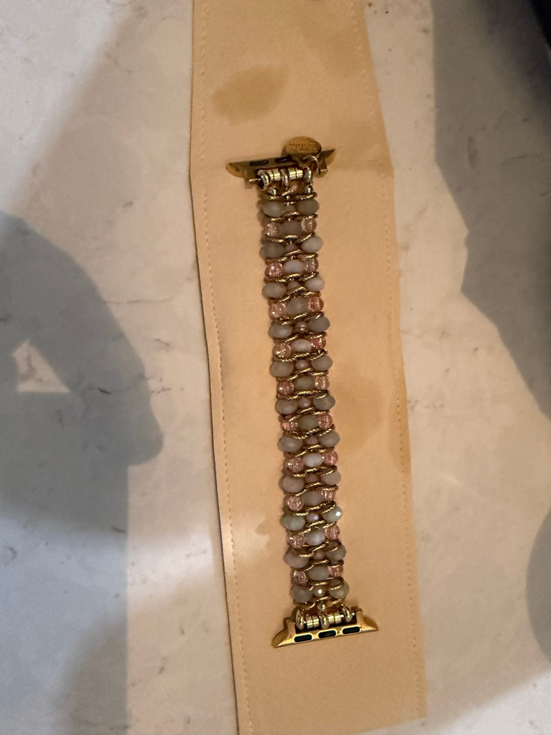 Customer photo review of Golden Dawn Braided Stretch Apple Watch Strap