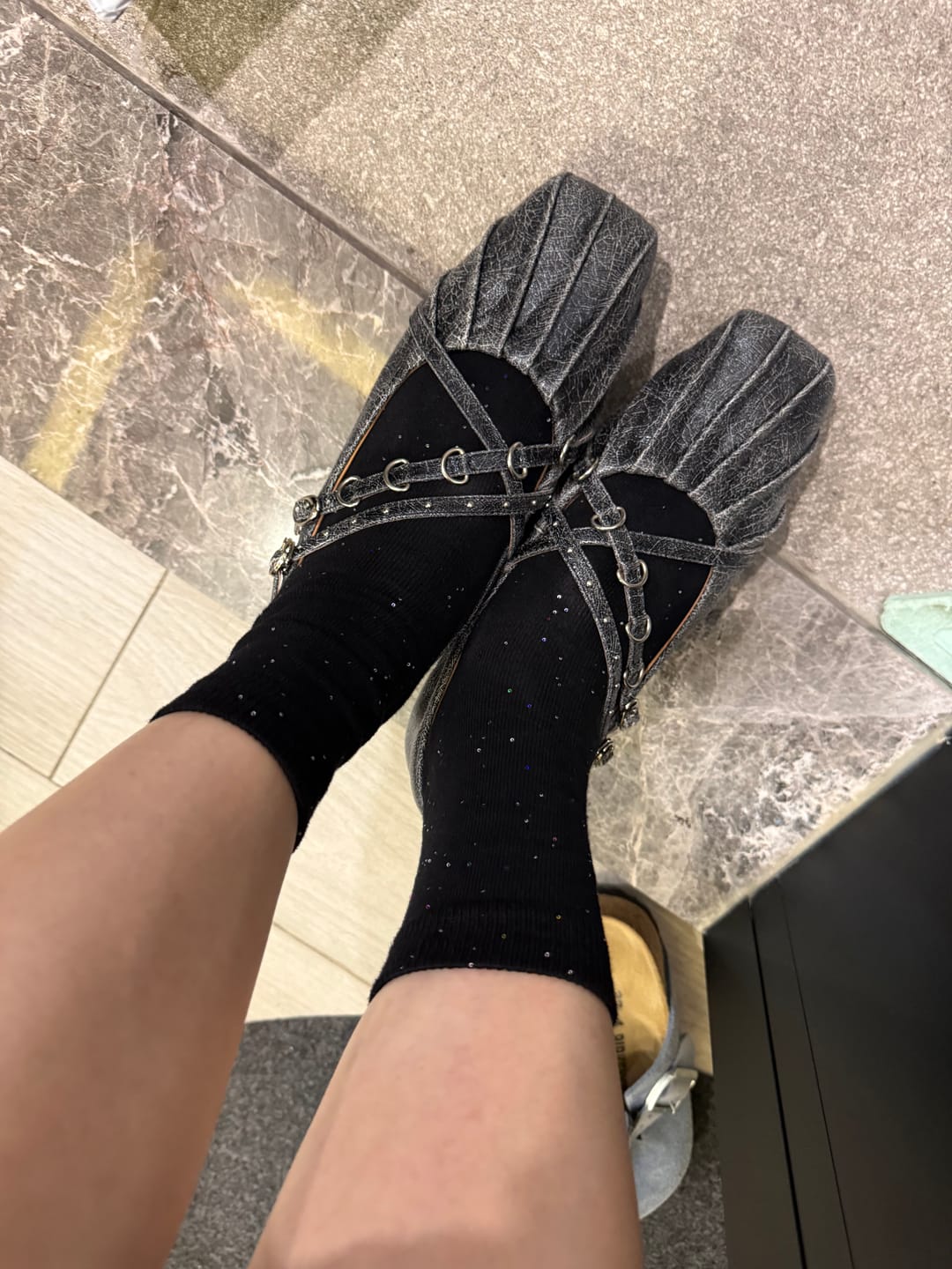 Customer photo review of Aurora || Pleated Cross-Strap Mary Jane