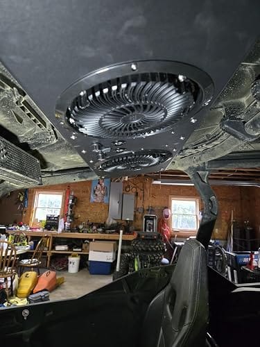 Customer photo review of UTV Roof Fan with lights for Polaris /Defender /UForce 57-41 Inch Roof Width