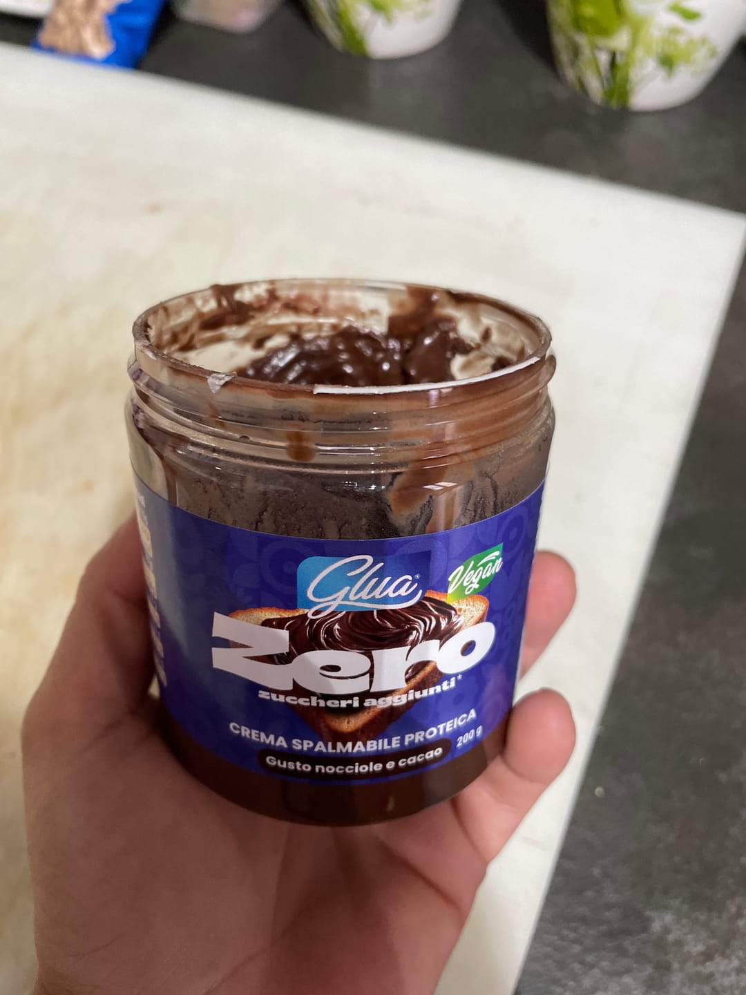 Customer photo review of Crema proteica alla nocciola e cacao