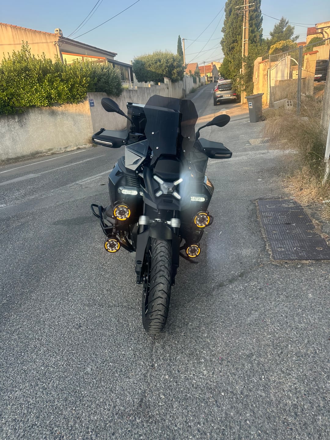 Customer photo review of Under Nose Mount for Motorcycle Lights