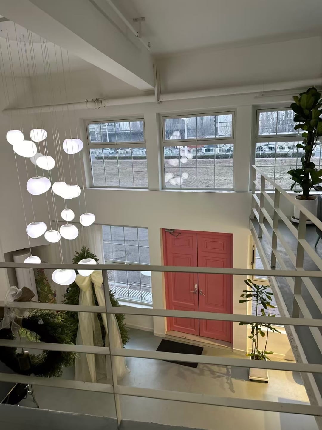Customer photo review of Nordic Minimalist Stone-Looking Hanging Lights for Staircase