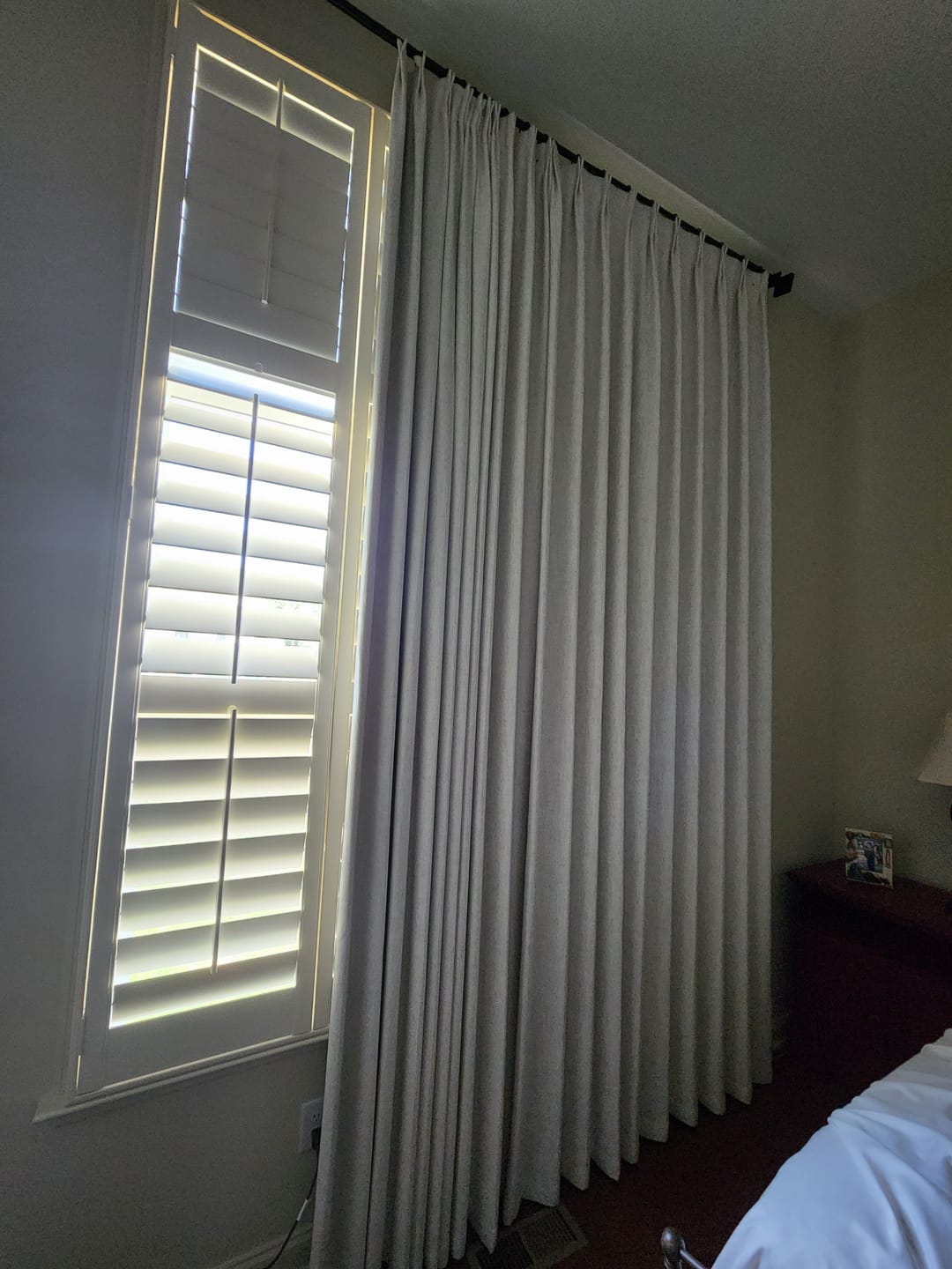Customer photo review of Lucy Neutral Linen Pinch Pleat Curtains