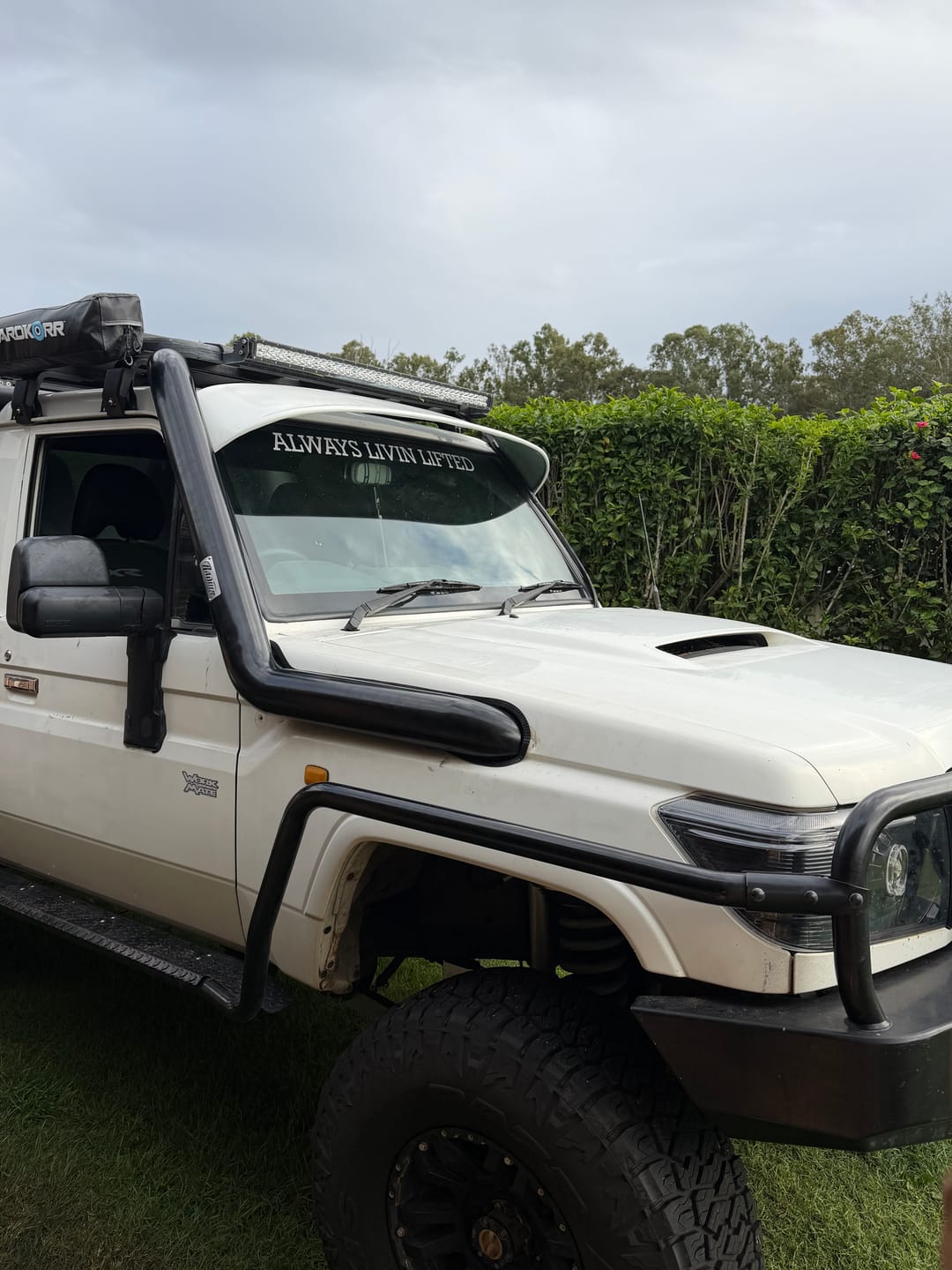 Customer photo review of Stainless Snorkel (Rear Facing) to Suit Drivers Side Toyota 79 Series Landcruiser VDJ