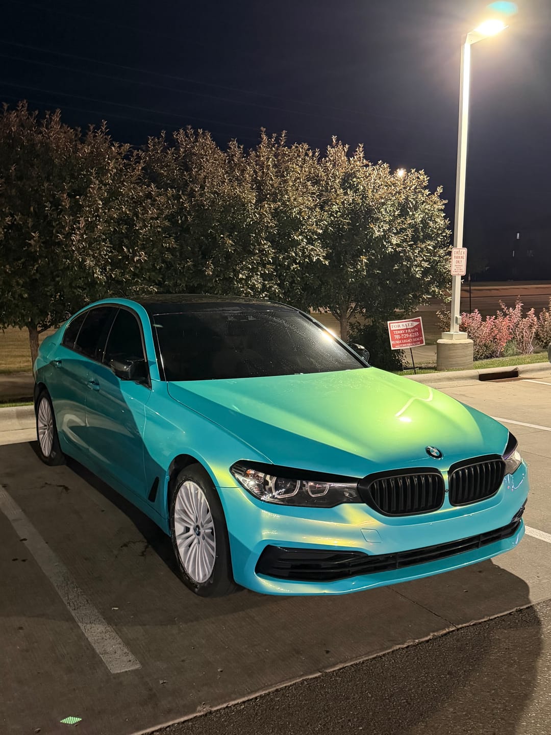 Customer photo review of Candy Metallic Neon Ice Blue Vinyl Wrap