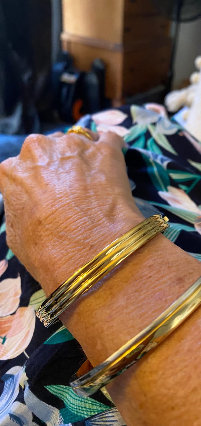 Customer photo review of Chunky Layered Bangle