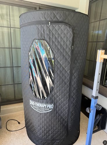 Customer photo review of Sauna Duo-Therapy Pro® — 2-in-1: Infrared Heat Mode or Steam Mode