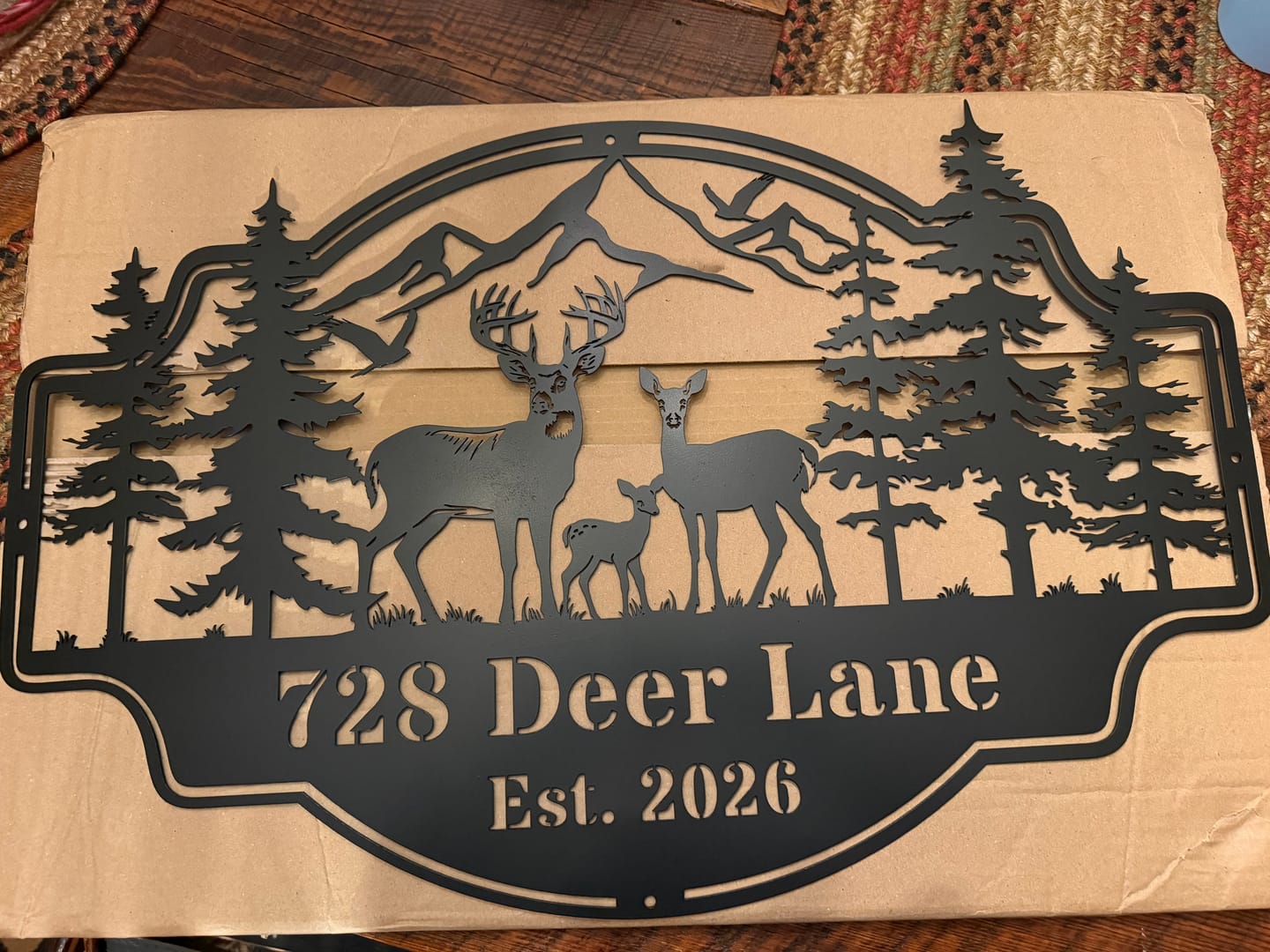 Customer photo review of Forest View Metal Sign