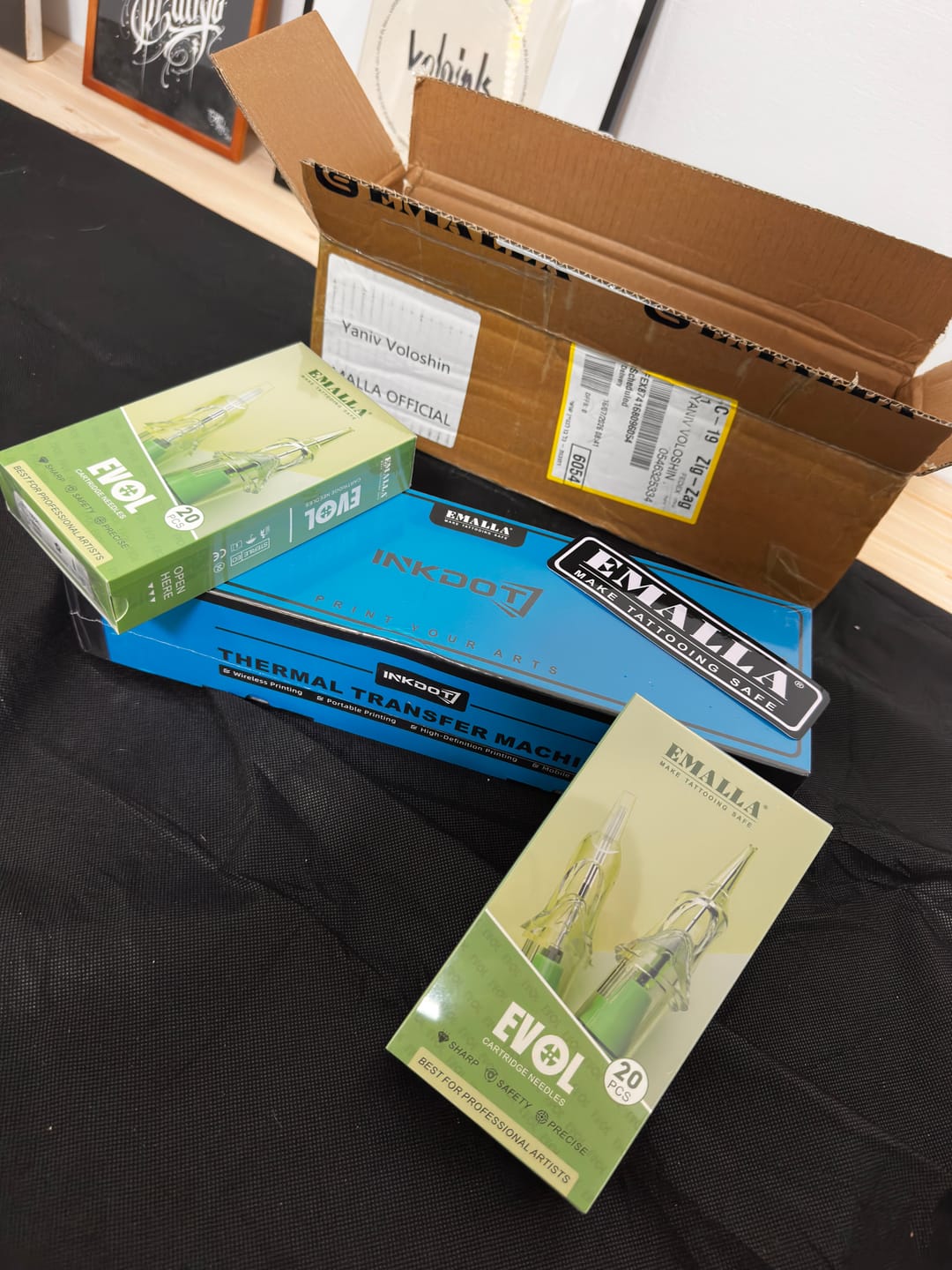 Customer photo review of EMALLA Evol Tattoo Cartridge Needles Round Liner (Box of 20)