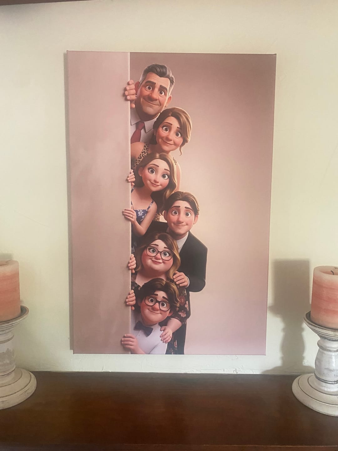 Customer photo review of Personalized Canvas - Animated Wall