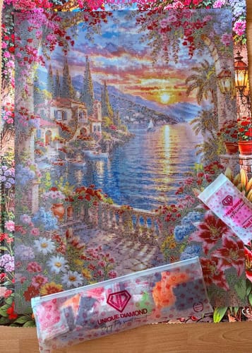 Customer photo review of 5D Diamond Painting – Valentina Sonnenzauber der Küstenvilla