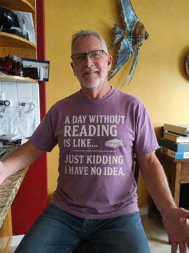 Customer photo review of A Day Without Reading T-Shirt