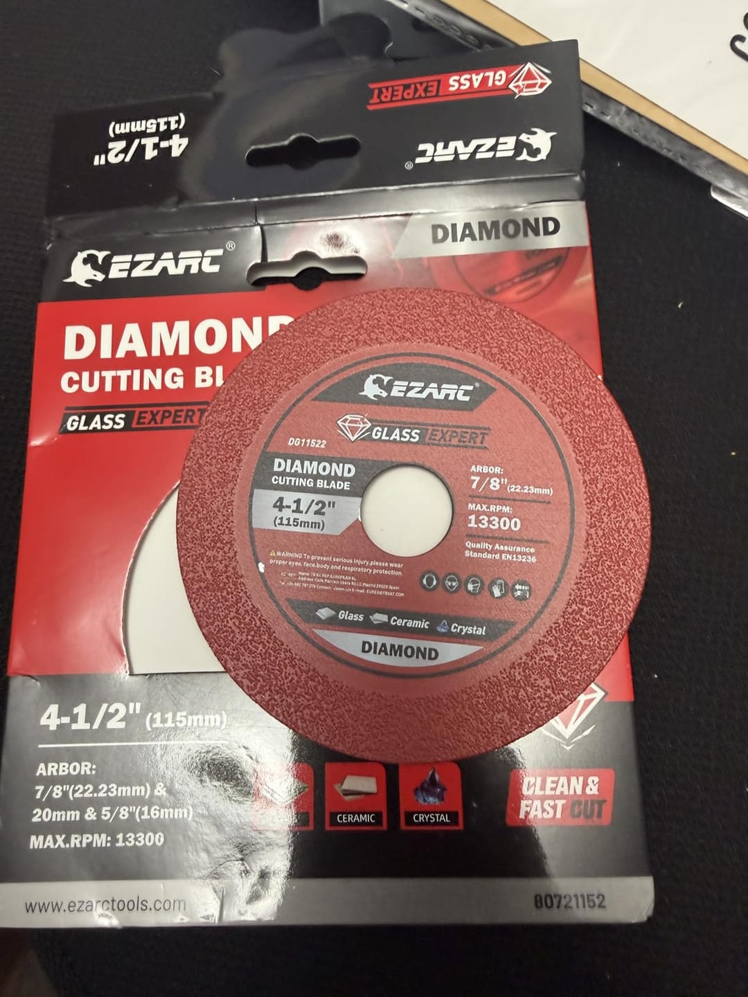 Customer photo review of Glass Cutting Disc 2-Pack For Ceramic Tile, Glass, Crystal, Porcelain