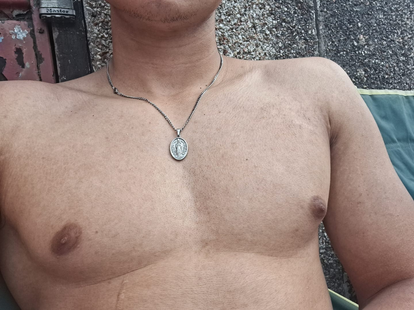 Customer photo review of Virgin Mary Necklace - Silver