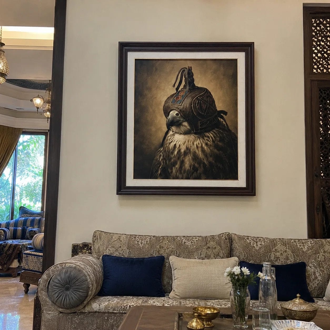 Customer photo review of Artura Paint | Guardian of Tradition Hooded Falcon Portrait