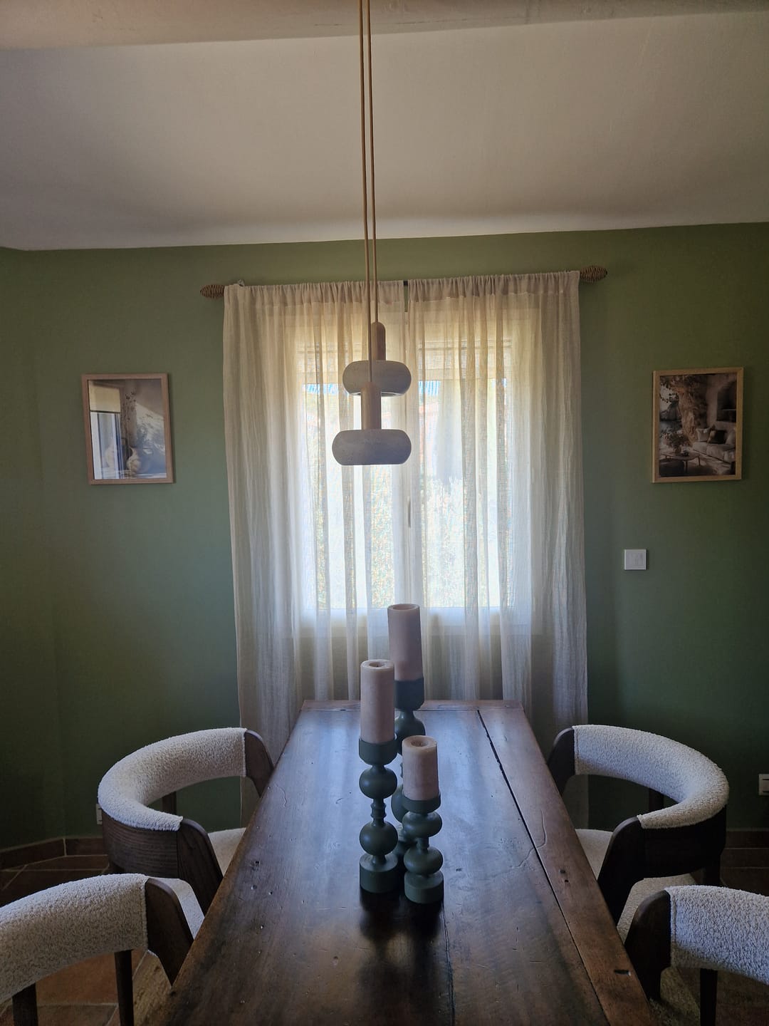Customer photo review of Suspension STONE en pierre naturelle et bois | Style scandinave