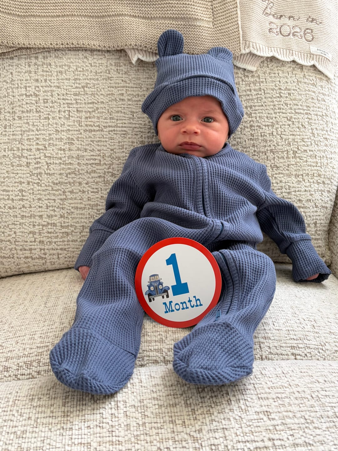 Customer photo review of Luna + Luca Bear Waffle Set - Stormy Blue