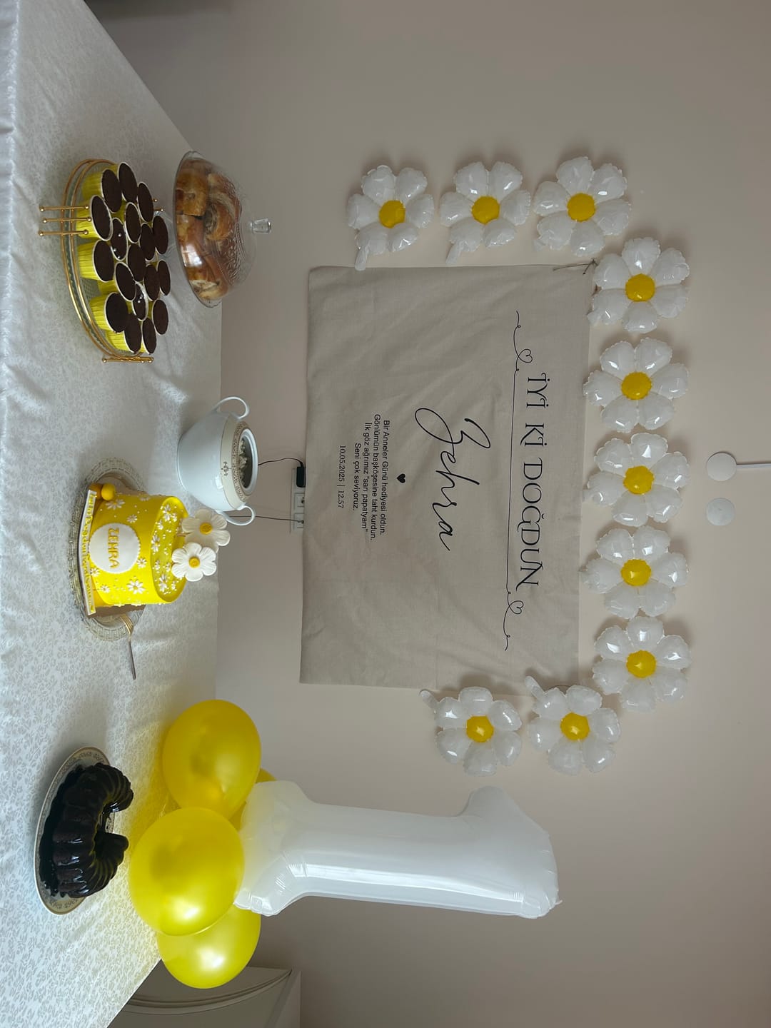Customer photo review of Kişiselleştirilebilir Doğum Günü Örtüsü (#106)