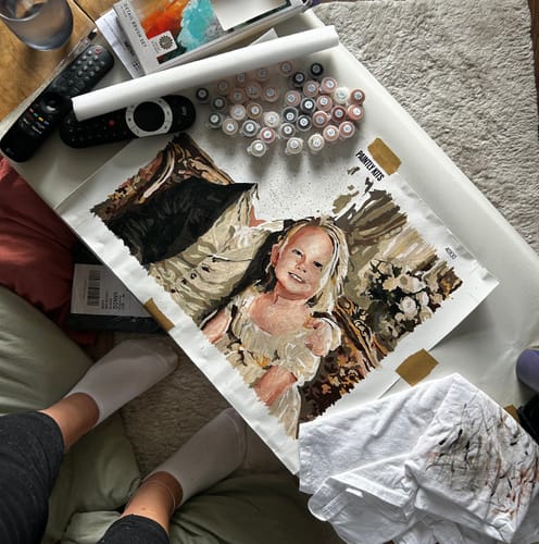 Customer photo review of Custom Paint by Numbers