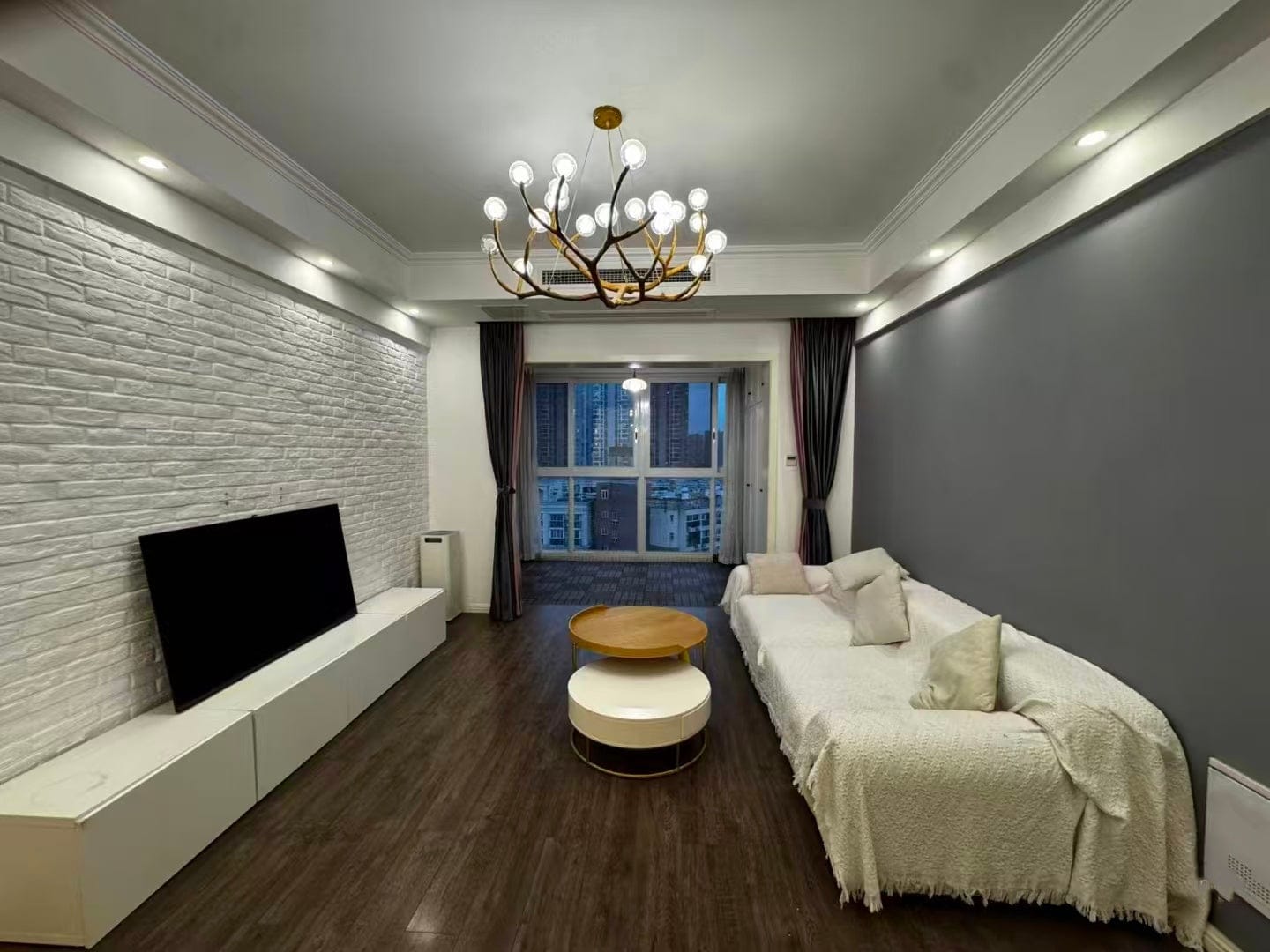 Customer photo review of Rustic Tree Branch Chandelier, Dimmable