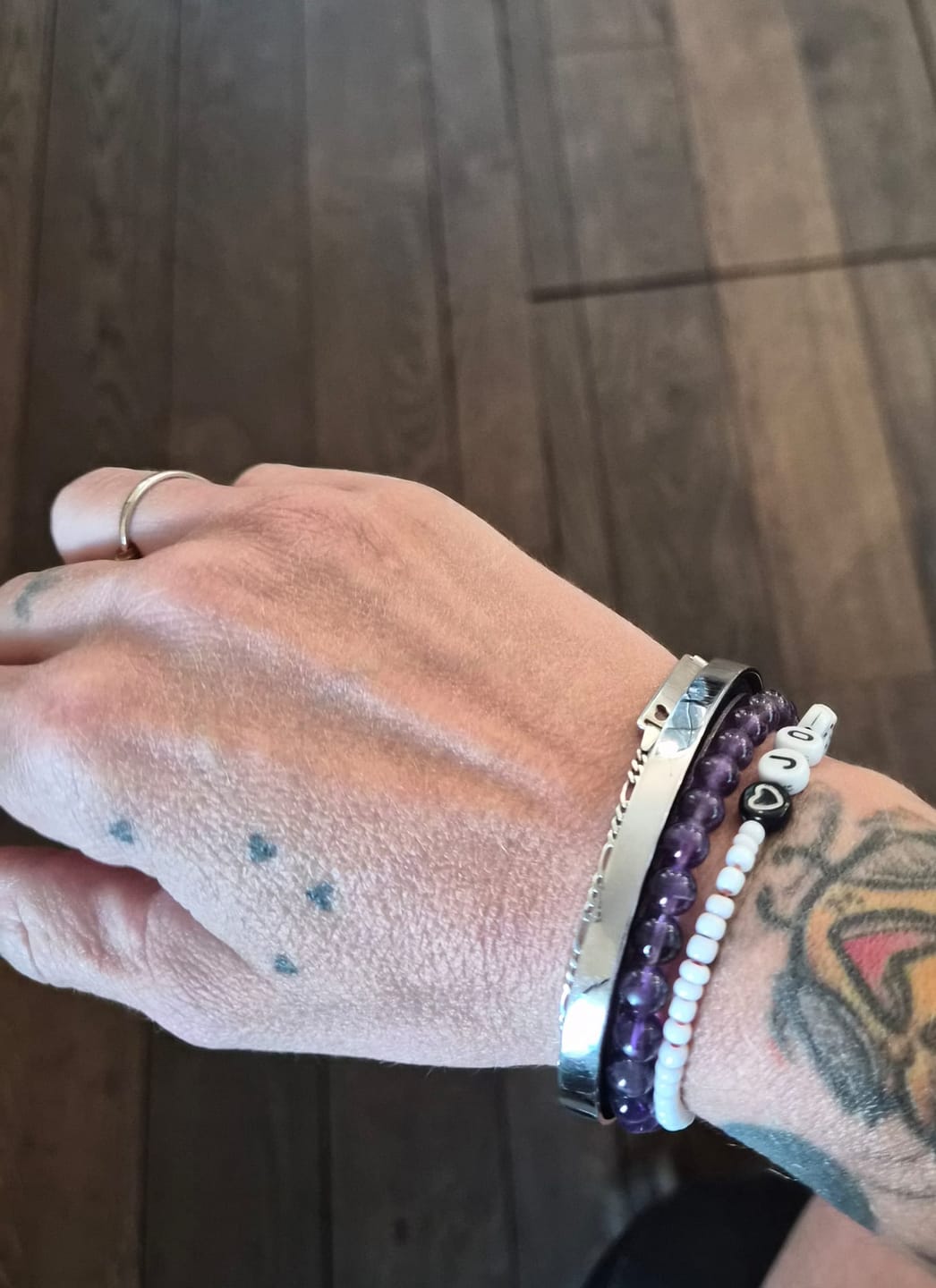 Customer photo review of Hair-tie Hider Cuff Bracelet