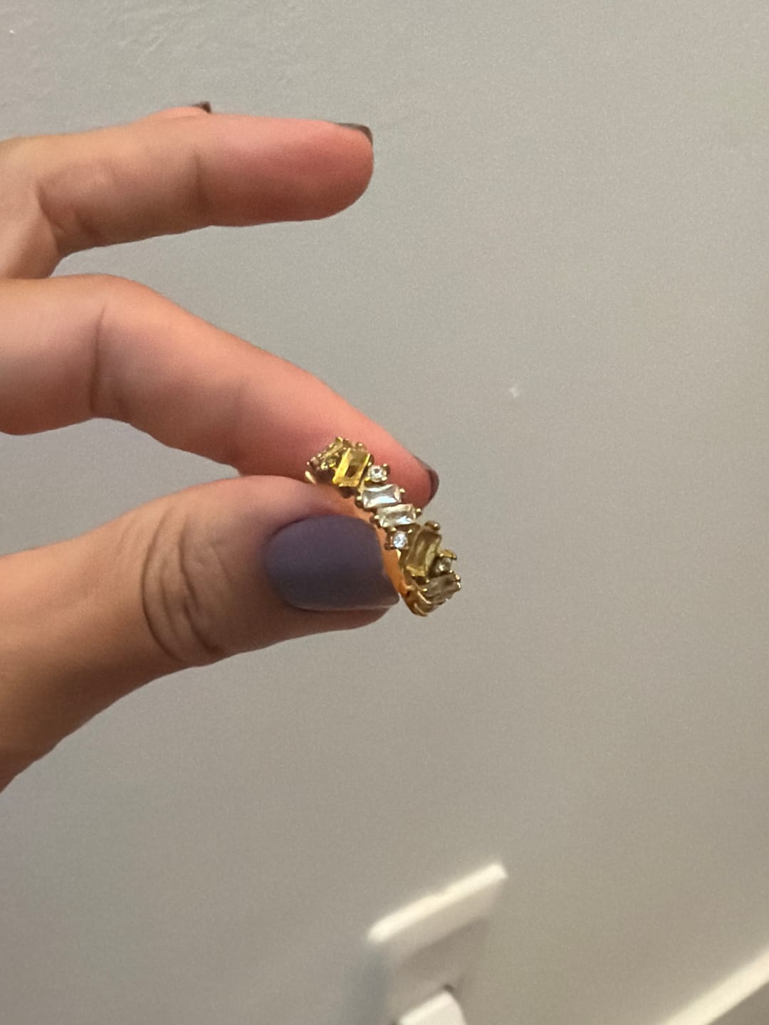 Customer photo review of Anel Riviera Capri Banhado em Ouro 18k