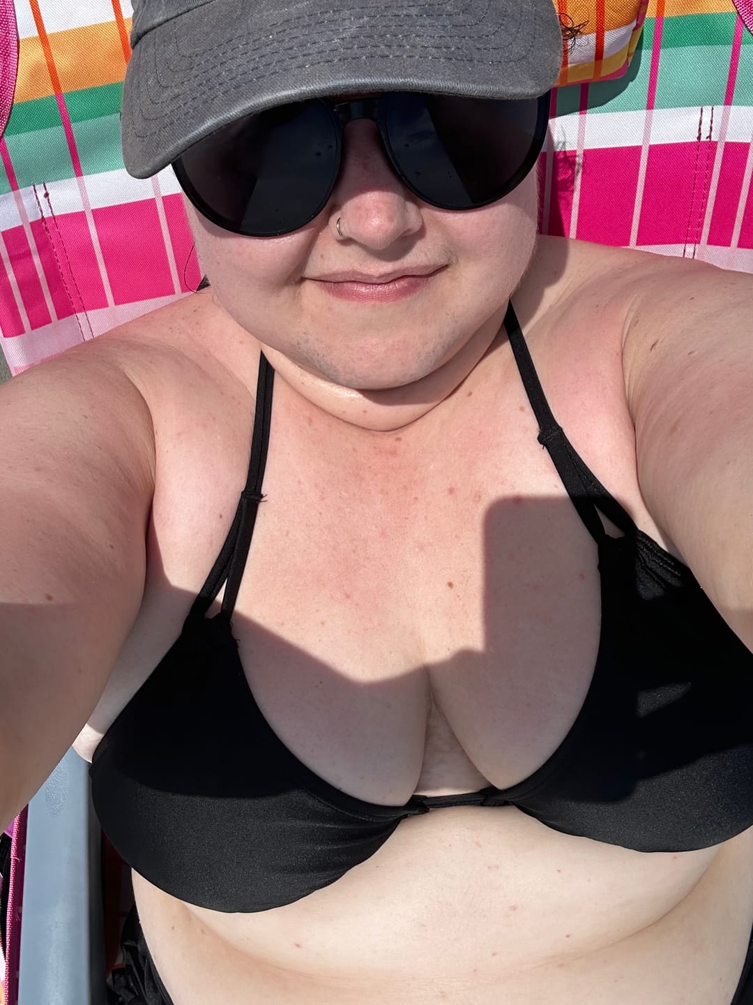 Customer photo review of Classic Black Triangle Bikini Top