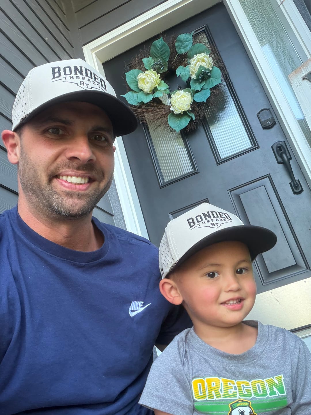 Customer photo review of Bottomland 5 panel - Kids Hat 4-8 Year Old