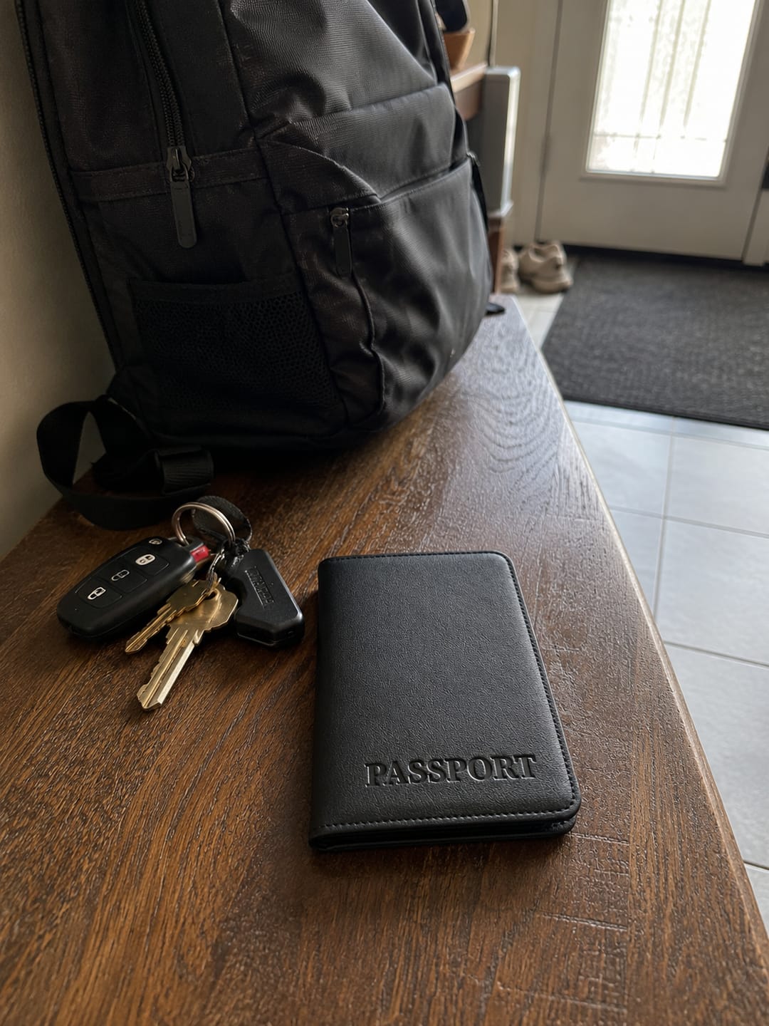 Customer photo review of Passport Trackable Wallet