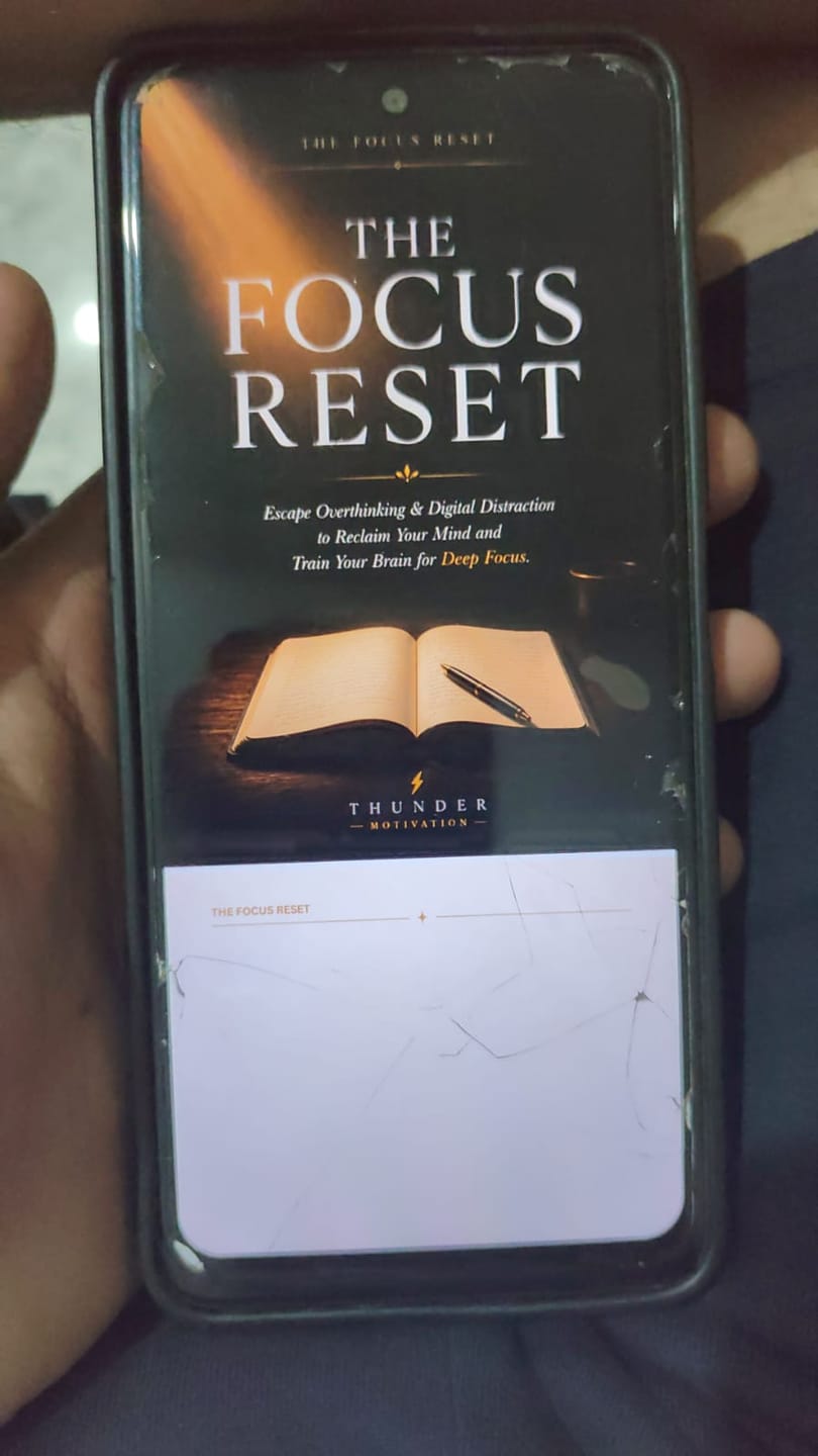 Customer photo review of The Focus Reset